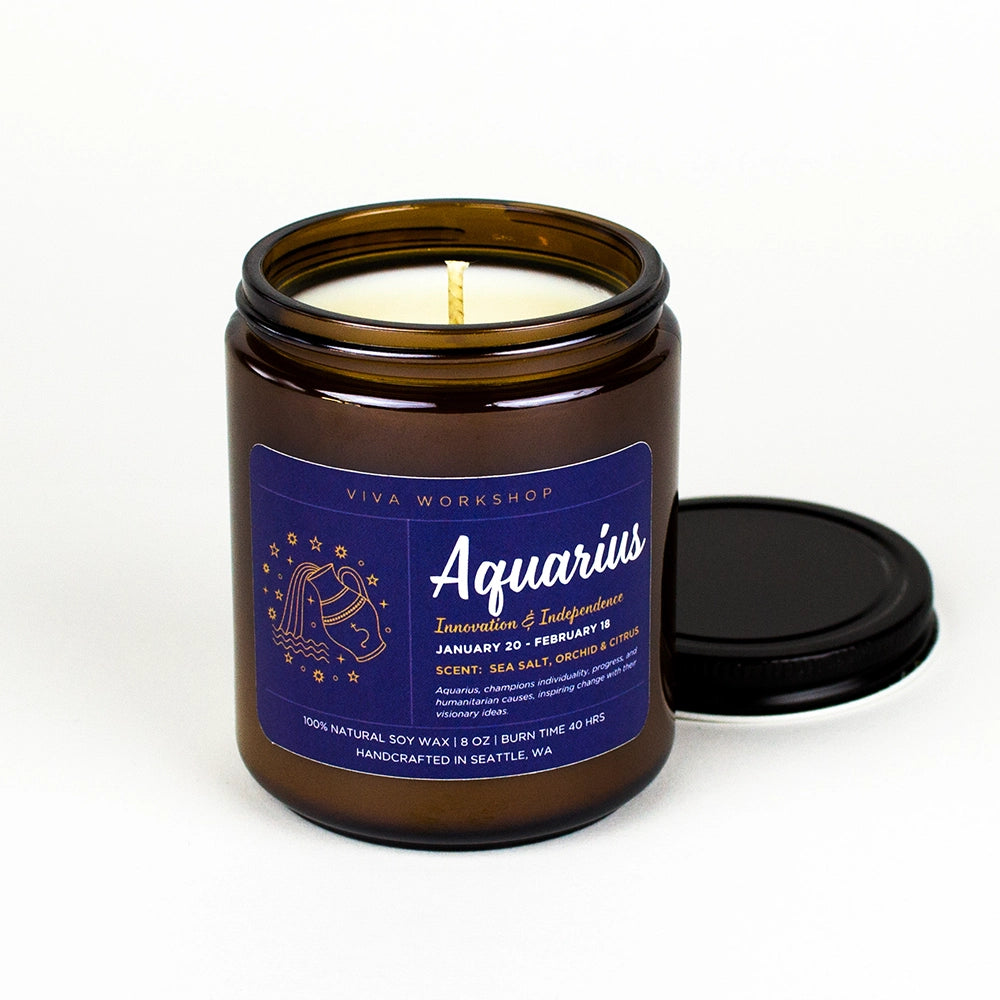 Aquarius Candle